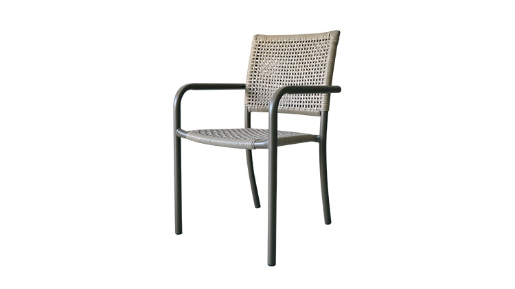 Cadeira em fibra sintética Giardino com braço - Alumax - Alumax Móveis
