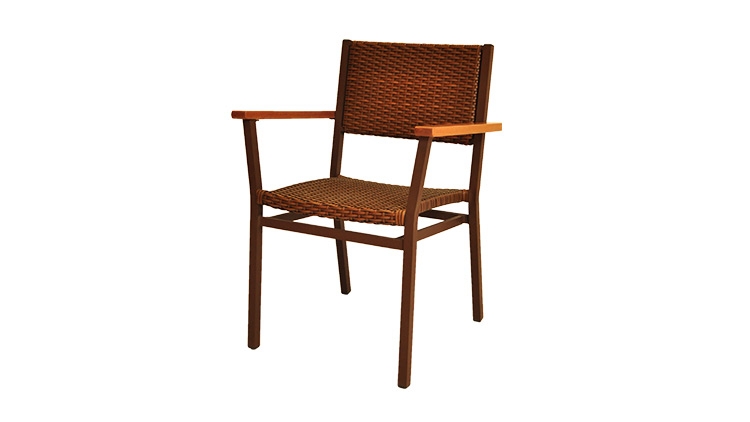 Cadeira em fibra sintética Roma com braço - Alumax  - Alumax Móveis