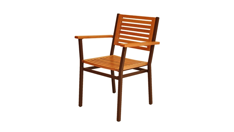 Cadeira em madeira Roma com braço - Alumax  - Alumax Móveis
