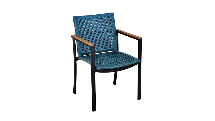 Cadeira em fibra sintética Inglaterra com braço de madeira - Alumax  - Alumax Móveis